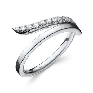 UU2786 VELA French Cut Pavé Diamond Ring