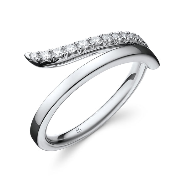 UU2786 VELA French Cut Pavé Diamond Ring