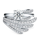 UU2639 Vela Solitaire Ring with Diamond Gallery