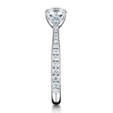 UU2640 Vela Solitatire Ring with Diamond Band
