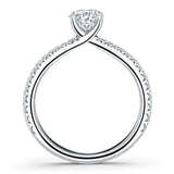 UU2640 Vela Solitatire Ring with Diamond Band