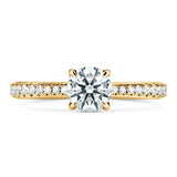UU2640 Vela Solitatire Ring with Diamond Band
