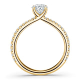 UU2640 Vela Solitatire Ring with Diamond Band