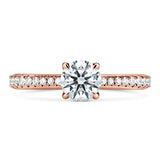 UU2640 Vela Solitatire Ring with Diamond Band