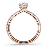 UU2640 Vela Solitatire Ring with Diamond Band