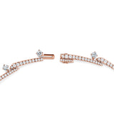 UU2649 Vela Crossover French Cut Pavé Necklace