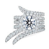 UU2783 Vela Triple Row Pavé Ring
