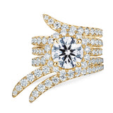 UU2783 Vela Triple Row Pavé Ring