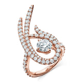 UU2784 Vela Twisted Cocktail Ring