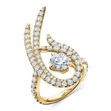 UU2784 Vela Twisted Cocktail Ring