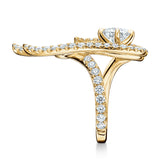 UU2784 Vela Twisted Cocktail Ring