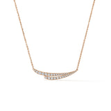UU2806 VELA French Cut Pavé Diamond Pendant Necklace