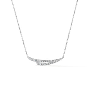 UU2806 VELA French Cut Pavé Diamond Pendant Necklace