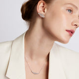 UU2806 VELA French Cut Pavé Diamond Pendant Necklace