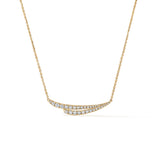 UU2806 VELA French Cut Pavé Diamond Pendant Necklace