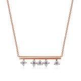 UU2838 Barre Floating Diamond Necklace