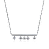 UU2838 Barre Floating Diamond Necklace