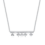 UU2838 Barre Floating Diamond Necklace