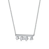 UU2838 Barre Floating Diamond Necklace