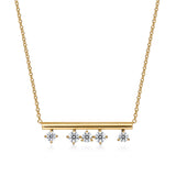 UU2838 Barre Floating Diamond Necklace