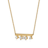 UU2838 Barre Floating Diamond Necklace