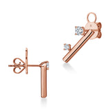 UU2850 Barre Floating Diamond Climber Earrings