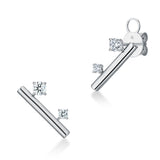 UU2850 Barre Floating Diamond Climber Earrings