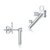 UU2850 Barre Floating Diamond Climber Earrings