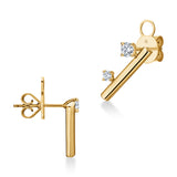 UU2850 Barre Floating Diamond Climber Earrings