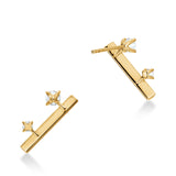 UU2850 Barre Floating Diamond Climber Earrings
