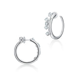 UU2852 Barre Floating Diamond Small Hoops