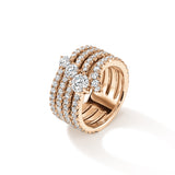 UU2863 VELA French Cut Pavé Diamond Cocktail Ring
