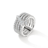 UU2863 VELA French Cut Pavé Diamond Cocktail Ring