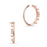UU2868 Barre Floating Diamond Medium Hoops