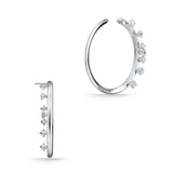 UU2868 Barre Floating Diamond Medium Hoops
