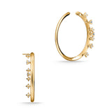 UU2868 Barre Floating Diamond Medium Hoops