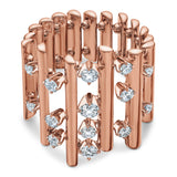 UU2902 Barre Multi- Row Diamond Ring