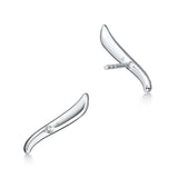 UU2904 VELA French Cut Pavé Diamond Climber Earrings
