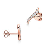 UU2904 VELA French Cut Pavé Diamond Climber Earrings