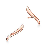 UU2904 VELA French Cut Pavé Diamond Climber Earrings