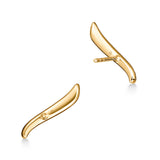 UU2904 VELA French Cut Pavé Diamond Climber Earrings