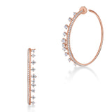UU2907 Barre Floating Diamond Large Hoops