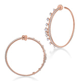 UU2907 Barre Floating Diamond Large Hoops