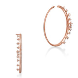 UU2907 Barre Floating Diamond Large Hoops