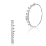UU2907 Barre Floating Diamond Large Hoops