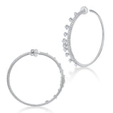 UU2907 Barre Floating Diamond Large Hoops