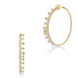 UU2907 Barre Floating Diamond Large Hoops