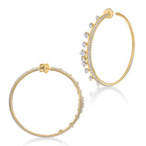 UU2907 Barre Floating Diamond Large Hoops