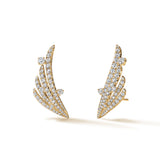 UU2921  VELA French Cut Pavé Floating Diamond Earrings