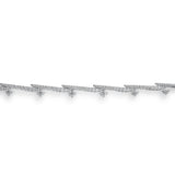 UU2977 VELA Crossover Pavé Diamond Bracelet